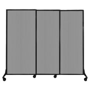 Versare Polycarbonate Room Divider, 7' Wide - Gray