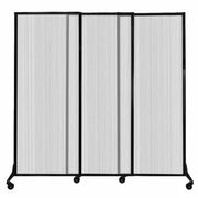 Versare Polycarbonate Room Divider, 7' Wide - Clear