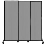 Versare Polycarbonate Room Divider, 7' Wide - Gray