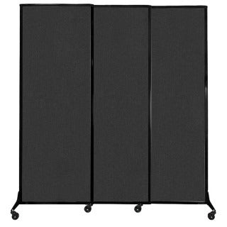 Versare Fabric Room Divider, 7' Wide - Black