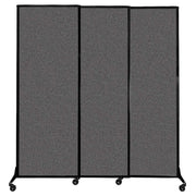 Versare Fabric Room Divider, 7' Wide - Charcoal Gray
