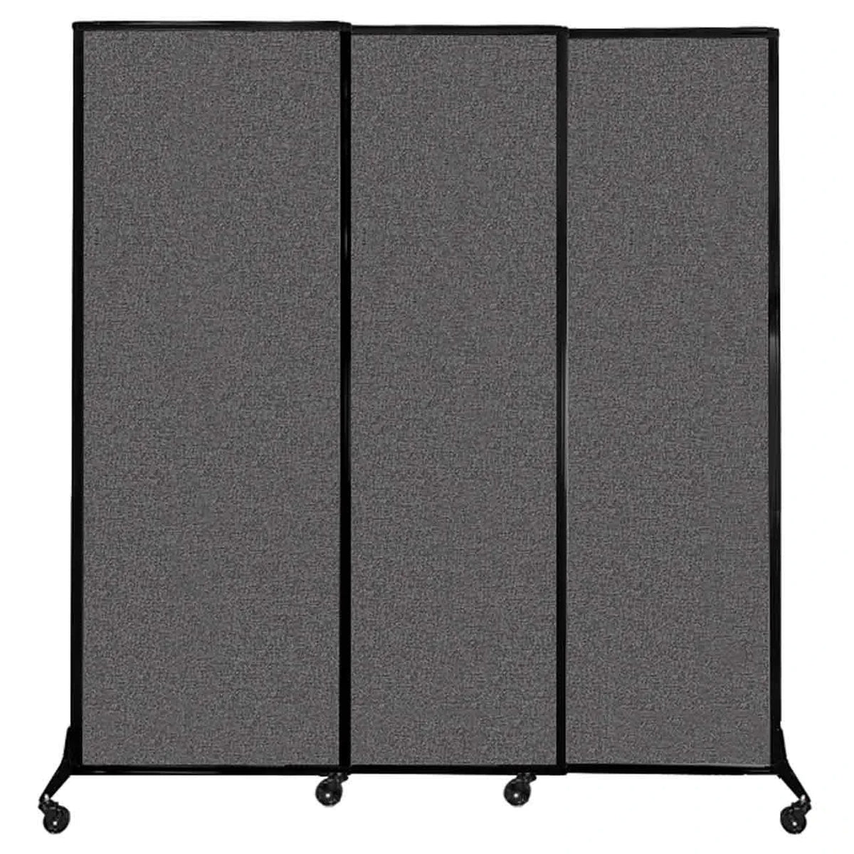 Versare Fabric Room Divider, 7' Wide - Charcoal Gray