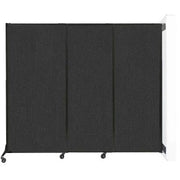 Versare Fabric Room Divider, 7' Wide - Black