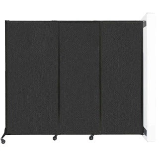 Versare Fabric Room Divider, 7' Wide - Black