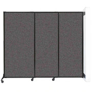 Versare Fabric Room Divider, 7' Wide - Charcoal Gray