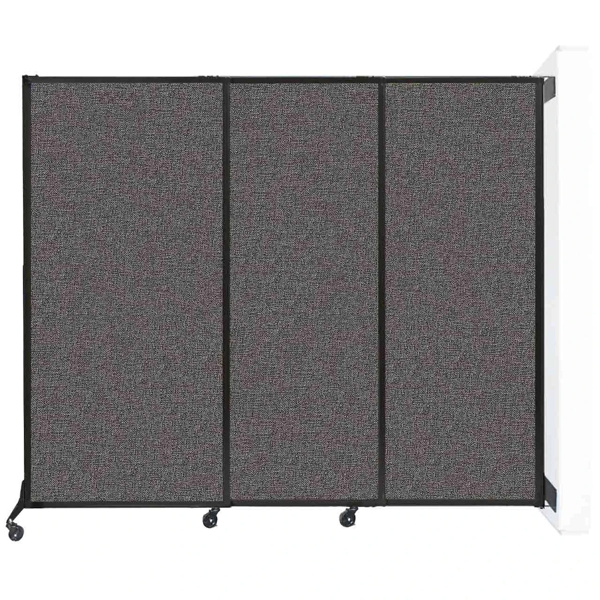 Versare Fabric Room Divider, 7' Wide - Charcoal Gray