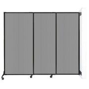 Versare Polycarbonate Room Divider, 7' Wide, Gray - 70"