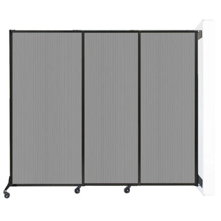 Versare Polycarbonate Room Divider, 7' Wide, Gray - 70"
