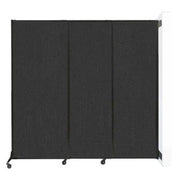 Versare Fabric Room Divider, 7' Wide - Black