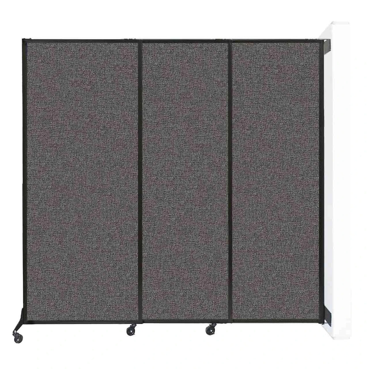 Versare Fabric Room Divider, 7' Wide - Charcoal Gray