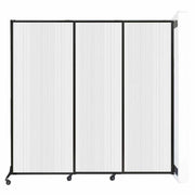 Versare Polycarbonate Room Divider, 7' Wide, Clear - 80"