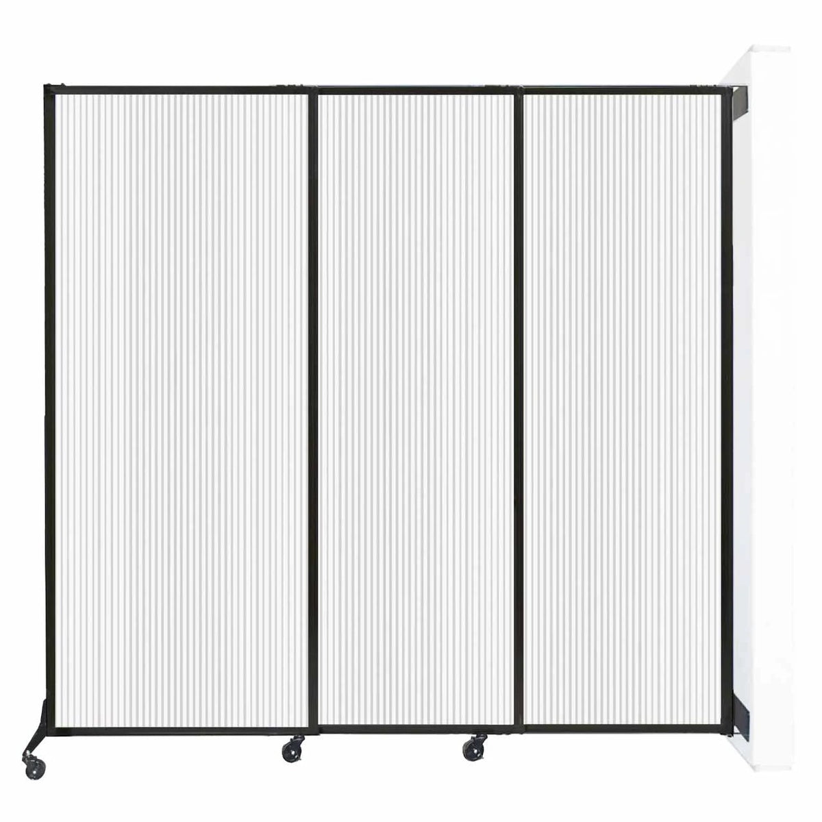 Versare Polycarbonate Room Divider, 7' Wide, Clear - 80"