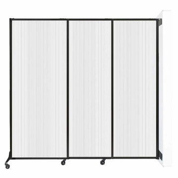 Versare Polycarbonate Room Divider, 7' Wide, Clear - 80"