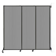 Versare Polycarbonate Room Divider, 7' Wide, Gray - 80"