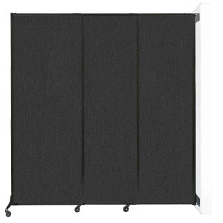 Versare Fabric Room Divider, 7' Wide - Black