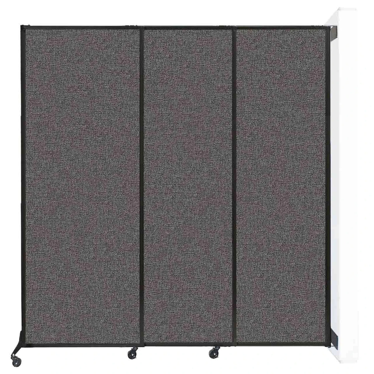 Versare Fabric Room Divider, 7' Wide - Charcoal Gray