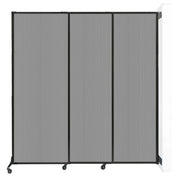 Versare Polycarbonate Room Divider, 7' Wide, Gray - 88"