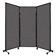 Versare Fabric Room Divider, 8 5/16' Wide - Charcoal Gray
