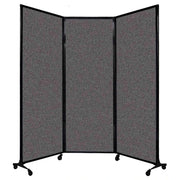 Versare Fabric Room Divider, 8 5/16' Wide - Charcoal Gray