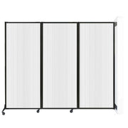 Versare Polycarbonate Room Divider, 8 5/16' Wide, Clear - 80"