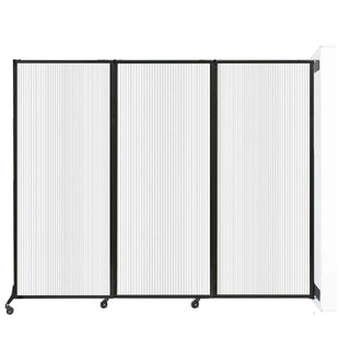 Versare Polycarbonate Room Divider, 8 5/16' Wide, Clear - 80"