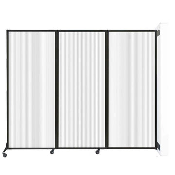 Versare Polycarbonate Room Divider, 8 5/16' Wide, Clear - 80"