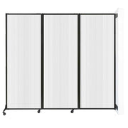 Versare Polycarbonate Room Divider, 8 5/16' Wide, Clear - 88"