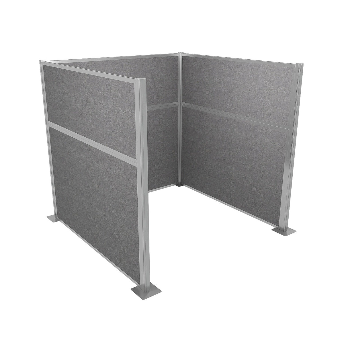 Versare Fabric Cubicle, 6' Wide - Cloud Gray