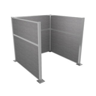 Versare Fabric Cubicle, 6' Wide - Cloud Gray