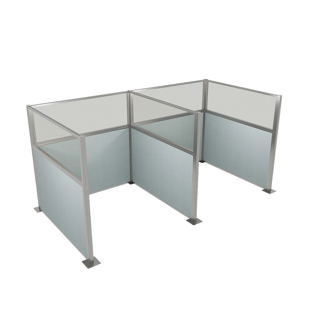 Versare Fabric Cubicle, 12' Wide - Powder Blue