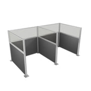Versare Fabric Cubicle, 12' Wide - Charcoal Gray