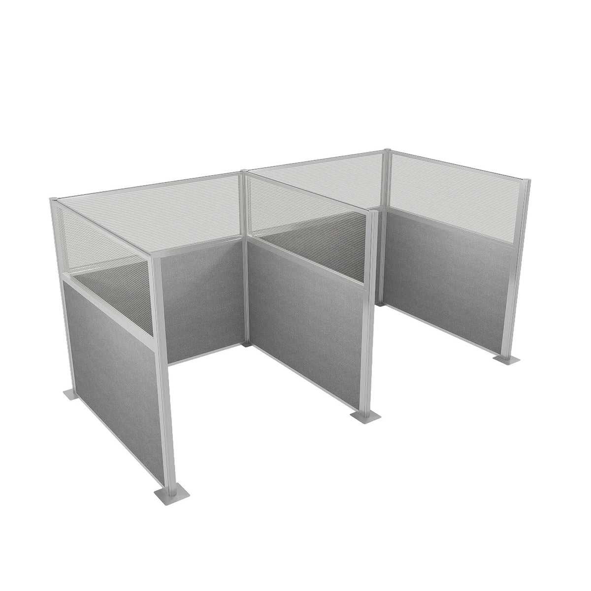 Versare Fabric Cubicle, 12' Wide - Cloud Gray