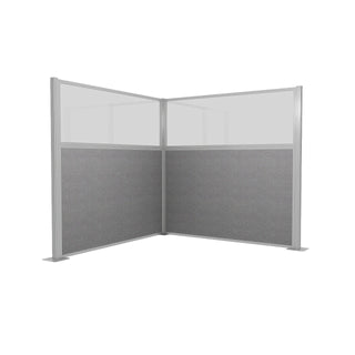 Versare Fabric Cubicle, 6' Wide - Cloud Gray