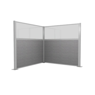 Versare Fabric Cubicle, 6' Wide - Cloud Gray