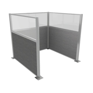 Versare Fabric Cubicle, 6' Wide - Cloud Gray
