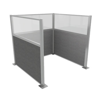 Versare Fabric Cubicle, 6' Wide - Cloud Gray