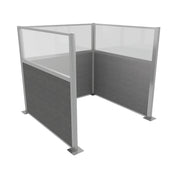 Versare Fabric Cubicle, 6' Wide - Cloud Gray