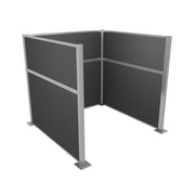 Versare Fabric Cubicle, 6' Wide - Charcoal Gray
