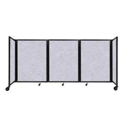 Versare Fabric Room Divider, Gray - 8 1/2' x 48"