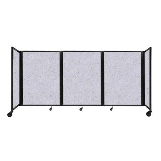 Versare Fabric Room Divider, Gray - 8 1/2' x 48"
