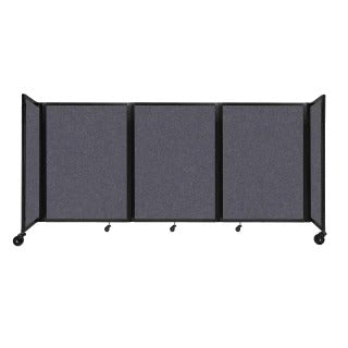 Versare Fabric Room Divider, Gray - 8 1/2' x 48"