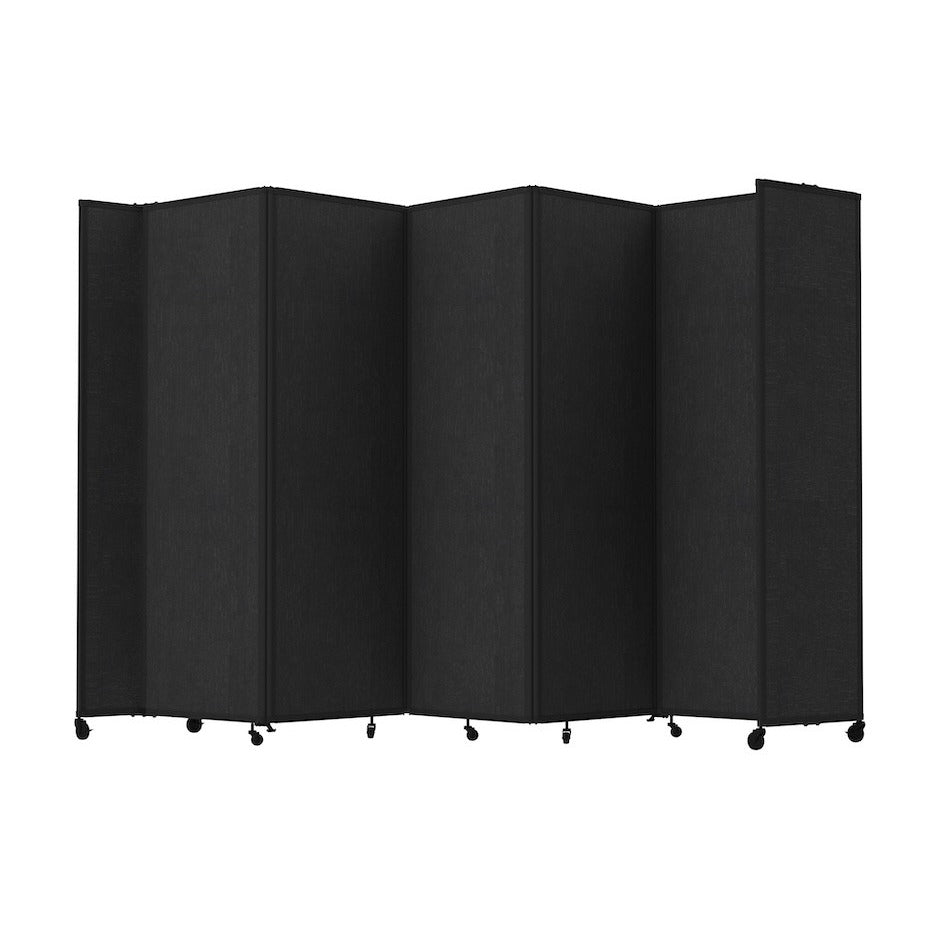 Versare Fabric Room Divider, Black - 14' x 60"