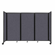 Versare Fabric Room Divider, Gray - 8 1/2' x 72"