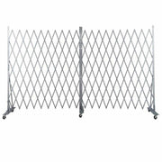 Versare Steel Security Gate, 6' High, Silver - 24'