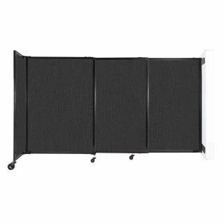 Versare Fabric Room Divider, Black - 7 3/16' x 48"