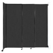 Versare Fabric Room Divider, Black - 7 3/16' x 90"