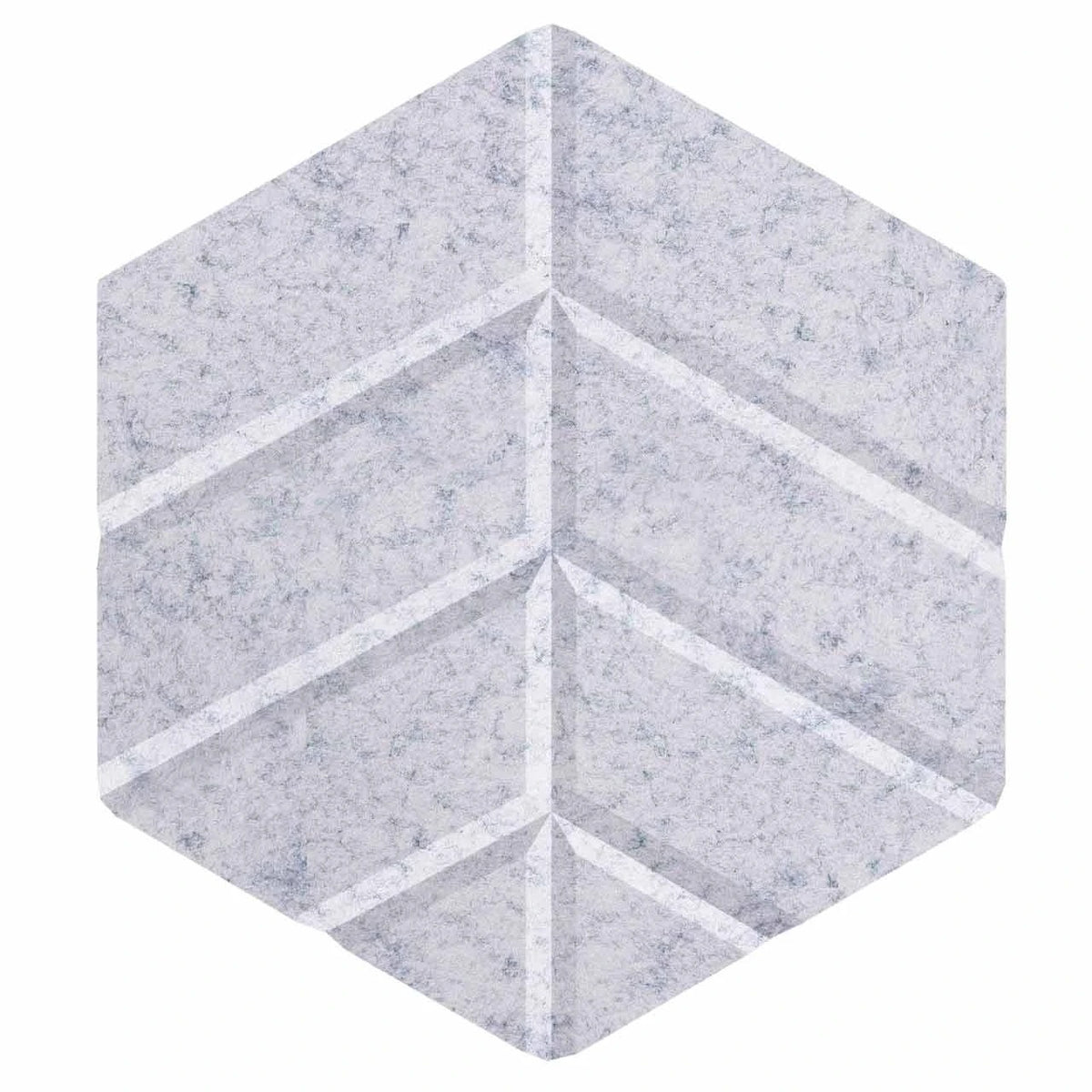 Versare Polyester Leaf Hexagon, 10 3/8" x 12" - Marble Gray