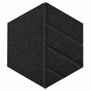 Versare Polyester Skyway Hexagon, 10 3/8" x 12" - Black