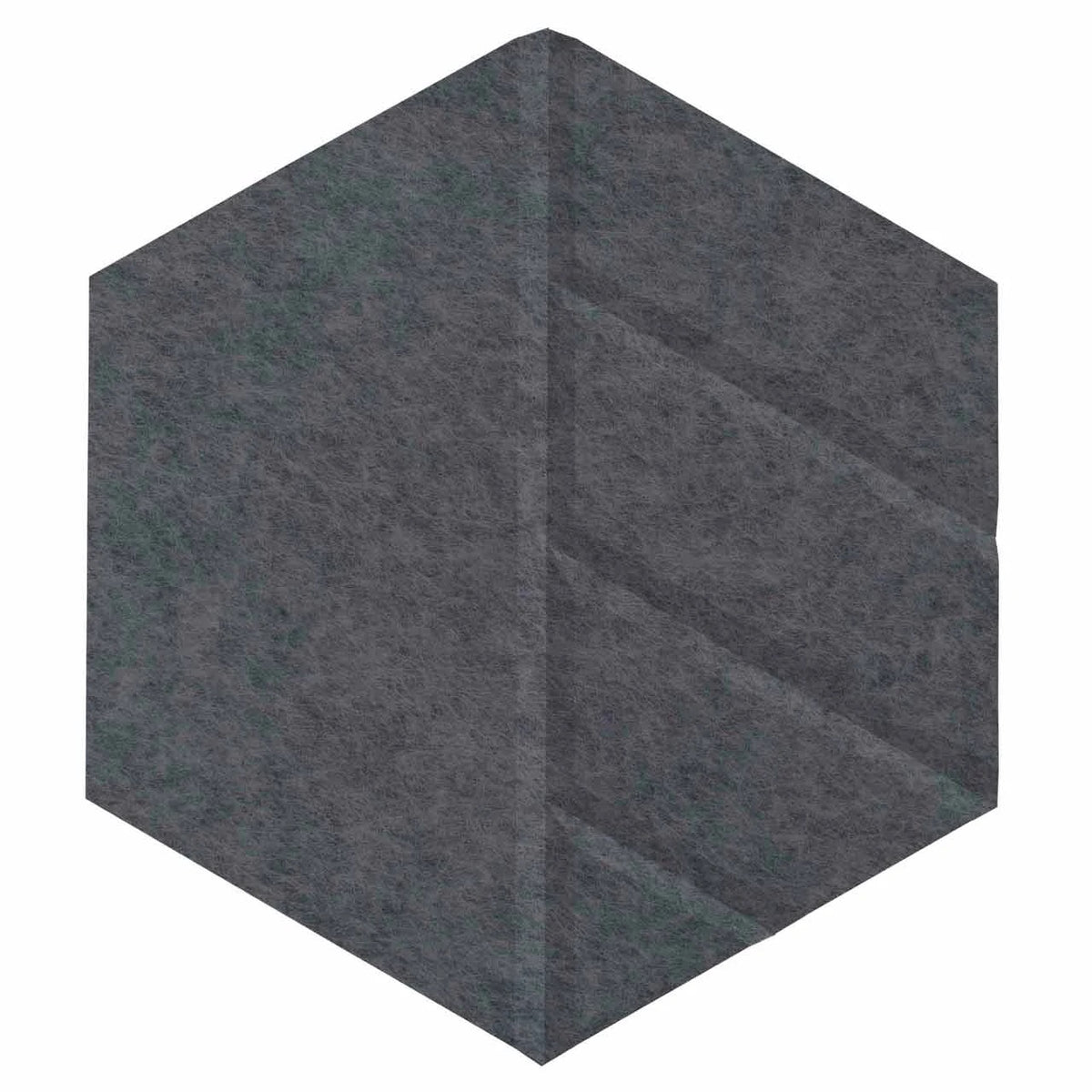 Versare Polyester Skyway Hexagon, 10 3/8" x 12" - Dark Gray