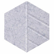 Versare Polyester Skyway Hexagon, 10 3/8" x 12" - Marble Gray